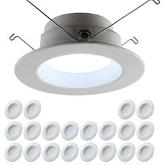 Luxrite 6 inch LED Disk Lights, 15W, 5CCT 2700K-5000K, 1000LM