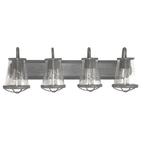Darby 4-Light Bath Bar, Weathered Iron