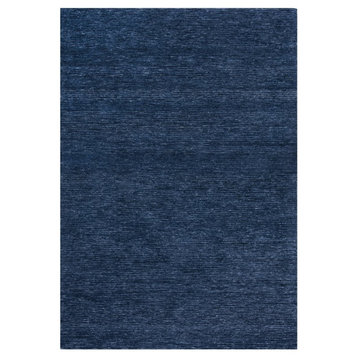 Alora Decor Luna 7'6"x9'6" Solid/Tone on Tone Blue/Blue Hand-Tufted Area Rug