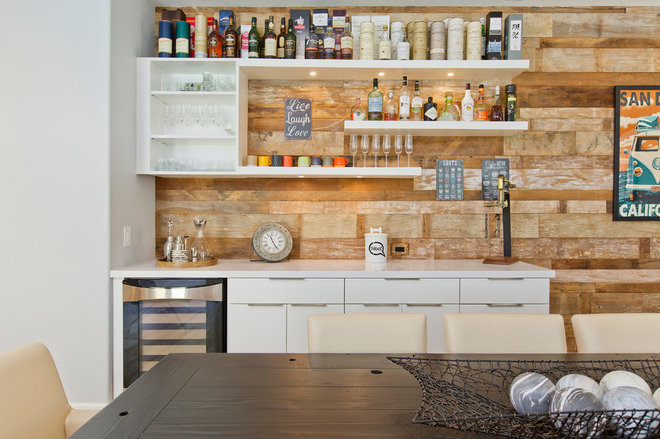 Transitional Home Bar by TaylorPro Design & Remodeling