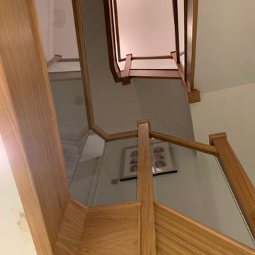 Staircase Renovation | Oak& Embedded Glass | Surbiton, London