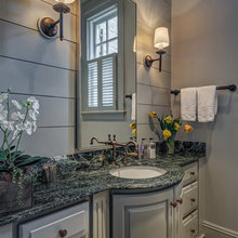 Half bath ship lap walls