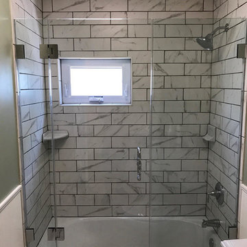 Custom Clear Glass Tub Doors in Mineola, N.Y.