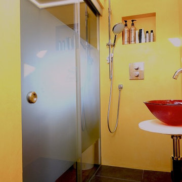 Moroccan Ochre shower room