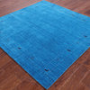 6' Square Persian Gabbeh Hand Knotted Wool Rug - Q15288