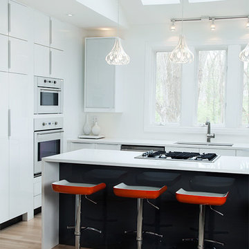 Ikea High Gloss White Kitchen by ModerNash of Nashville, TN