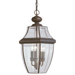 Generation Lighting Collection - Sea Gull Lighting 3-Light Outdoor Pendant, Bronze - Bulbs Included
