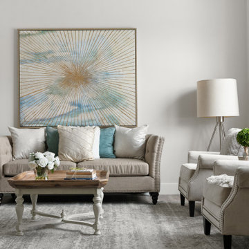 Bright White Villa with Sleepy Blues & Rustic Accents