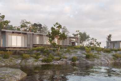 Arkitektritat hus i skandinavist design