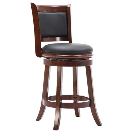 Augusta Swivel Counter Stool, Cherry