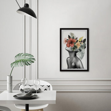 "Tropical Bloom" Framed Painting Print