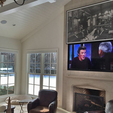 Hidden Technology - Transitional Living Room