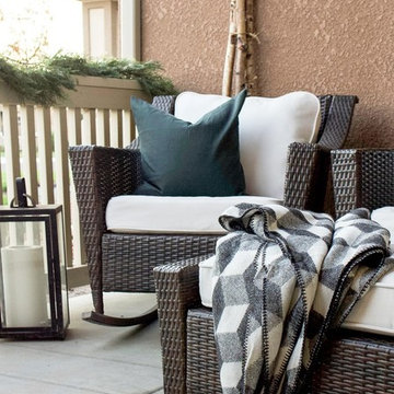 Light, bright Sunbrella patio cushion covers