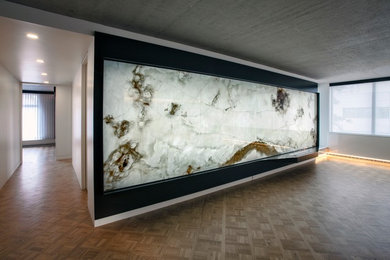Inspiration for a modern home design remodel in Calgary