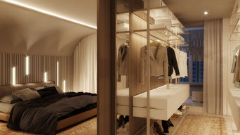 Спальня-гардеробная 35 кв.м. 2020 г. Эскизы.