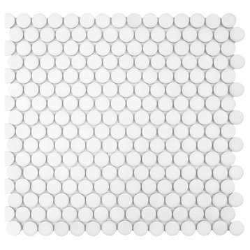 Hudson Penny Round Porcelain Floor and Wall Tile  (10.7  sqft./case)