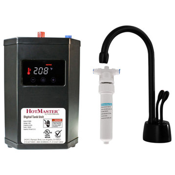 Develosah 9" Instant Hot and Cold Water Dispenser DigiHot Digital Tank, Matte Black