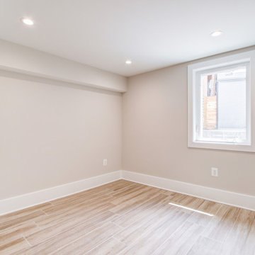 Basement remodeled with bedroom space, extra closet space in Vienna