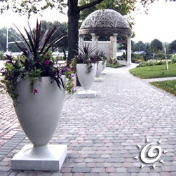 Sandstone Frank Lloyd Wright Planter - Outdoor Pots And Planters
