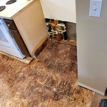 Water Damaged Apt Kitchen Floor Renovation