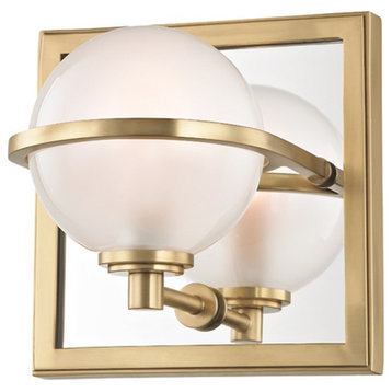 Hudson Valley Axiom 1-LT Bath Light Bracket 6441-AGB - Aged Brass