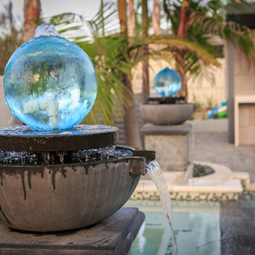 Santaluz - Posh Salt and Peppered Patio with Pool