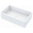 Turner Farmhouse Fireclay 30" Single Bowl Kitchen Sink, Crisp White, with Drain