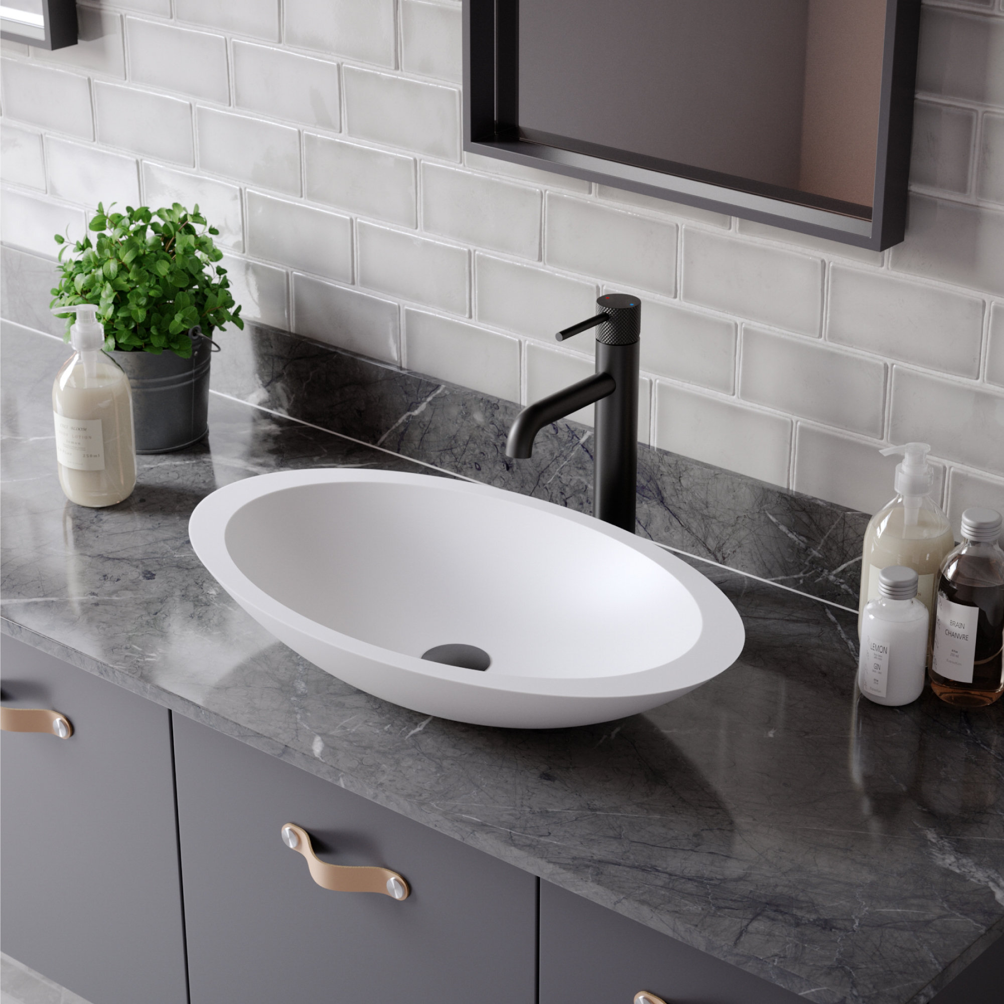Karran 1-Handle 1-Hole Vessel Faucet With Pop-up Drain, Matte Black