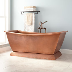 69" AVENELL COPPER PEDESTAL TUB - Bathtubs