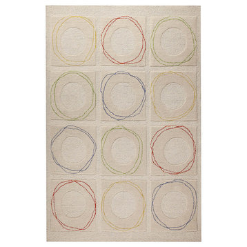 Circa Rug, White, 5'0"x7'0"