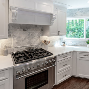 Dramatic Changes to Achieve an Amazing More Open & Functional White Kitchen