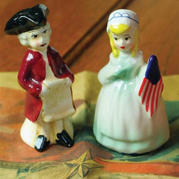 Martha & George Salt & Pepper Shaker Set - Holiday Decorations
