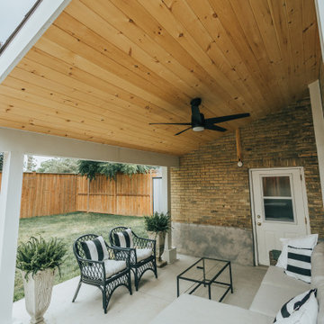 Pine Tongue & Groove Covered Patio