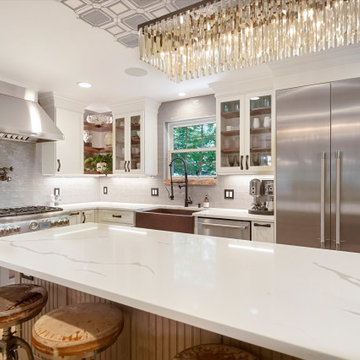 West Lake Avenue - Transitional White Kitchen