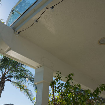 Custom Glass Panel Railing, Balcony Waterproofing, Walkway
