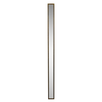 Rustic 60" Tall Thin Decorative Metal Frame Accent Wall Mirror 4in Slim Narrow