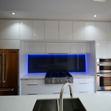 Ikea customized kitchen glossy white