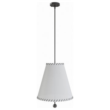 Modern 3-Light Creative Off-White Fabric Shade Pendant Light