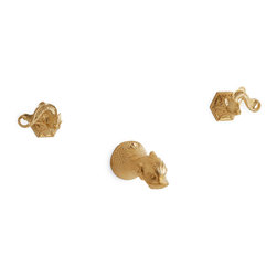 Swan Lever Wall Mount Tub Set - Bathtub Faucets