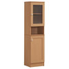 63" Tall Open Shelf Enclosed Storage Kitchen Pantry, Beech