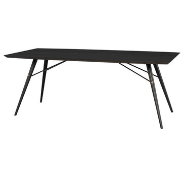Nuevo Furniture Piper 78.8" Dining Table in Ebonized