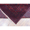 Red Soft and Velvety Wool Hand Knotted Afghan Khamyab Oriental Rug, 8'2"x11'6"