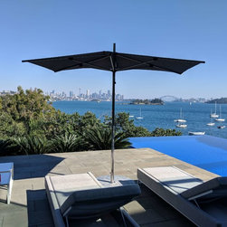 Finbrella Umbrellas. Vaucluse, Sydney, 2 x F-330-S on 68kg Movable Camlock Bases - Products