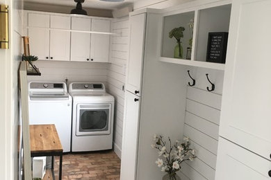 Inspiration for a timeless laundry room remodel in Denver