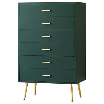4-Drawer Chest Dresser Storage Chest Accent Cabinet for Bedroom, Green