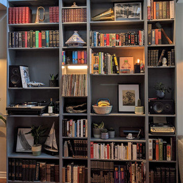 Living room design for a loft style condo in Hochelaga- De Maisonneuve