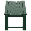 WestinTrends Plastic Picnic Bench Outdoor Dining Patio Lounge Garden Bench, Dark Green