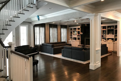 Example of a transitional home design design in New York