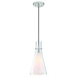 George Kovacs - George Kovacs Taper One Light Pendant P23-084 - One Light Pendant from Taper collection in Brushed Nickel finish. Number of Bulbs 1. Max Wattage 60.00 . No bulbs included. No UL Availability at this time.