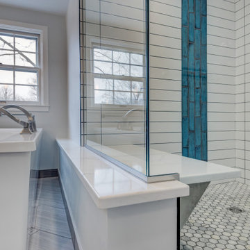 Modern Contemporary Master Bathroom with Argentinian Influence